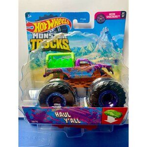Hot Wheels Monster Trucks Neon Shockers "Haul YAll" 1:64 Scale Die-Cast Toy Truc
